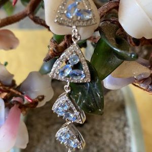 Vintage 925 velvet tanzanite &white sapphire bracelet